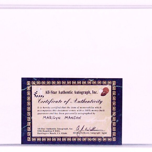 Marilyn Manson Signed Autograph Robert Risko Illustration Photo Print COA - Picture 2 of 4